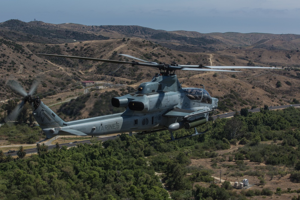 Calling for back up: HMLA-267, 3/7 Marines perform close-air support training