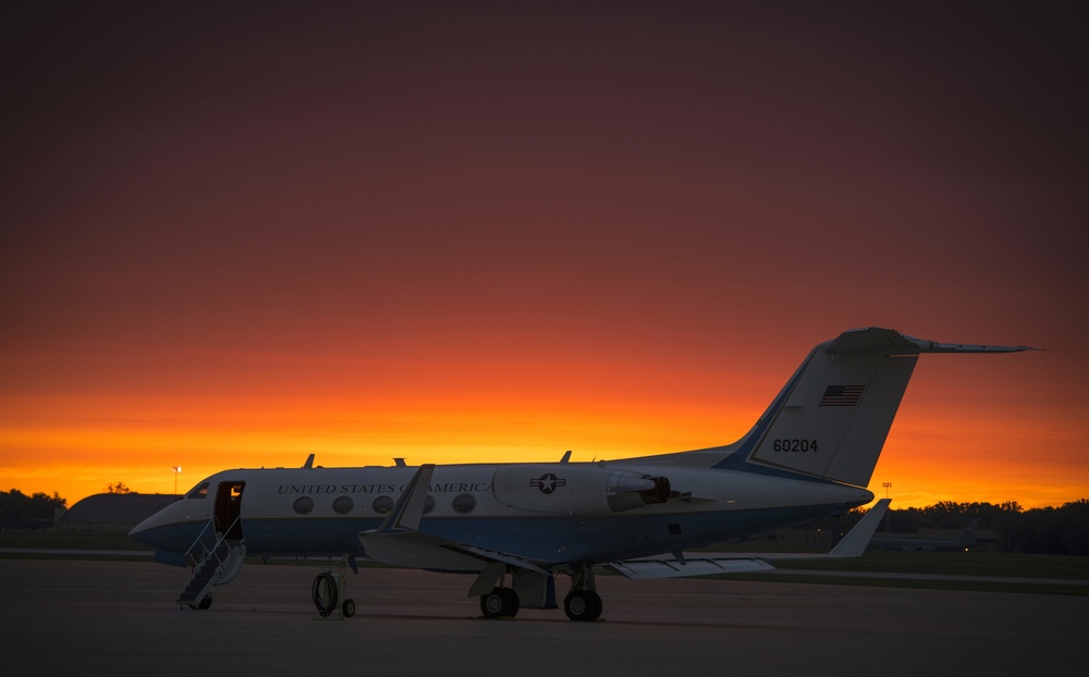 Sun rises over spectacular SAM aircraft