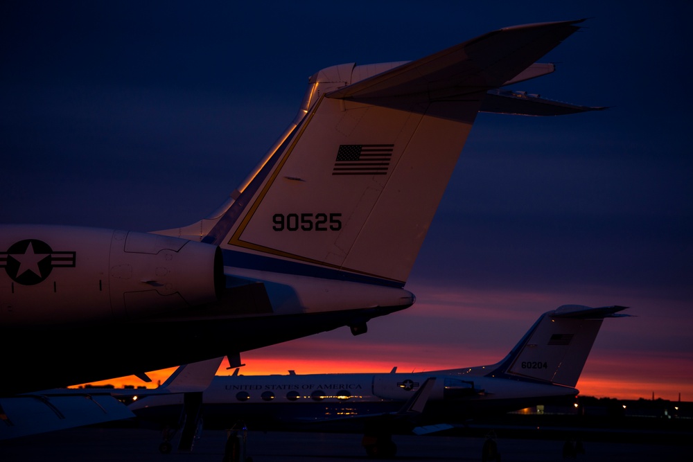 Sun rises over spectacular SAM aircraft