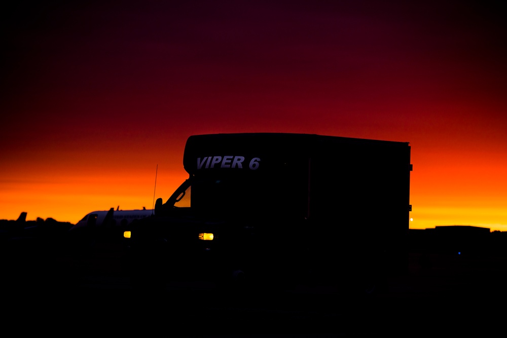 Sun rises over spectacular SAM aircraft