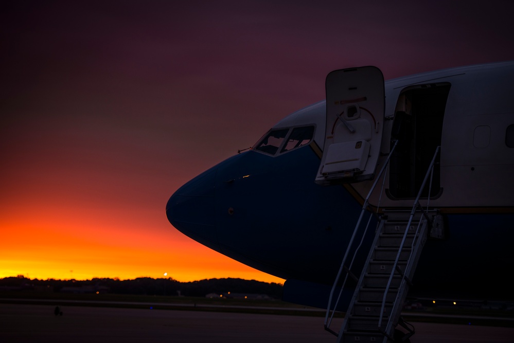 Sun rises over spectacular SAM aircraft