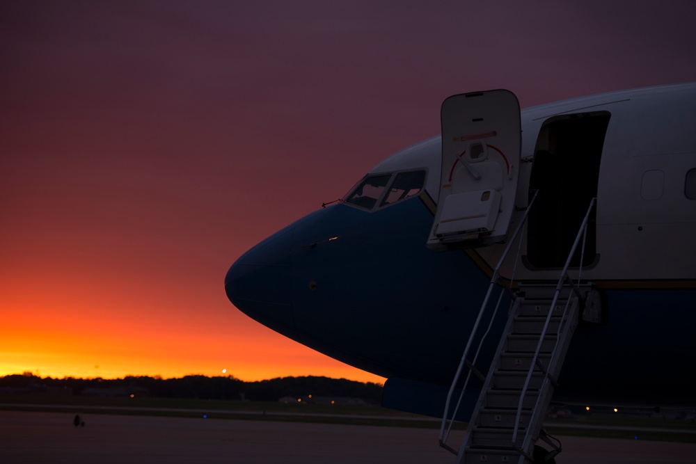 Sun rises over spectacular SAM aircraft