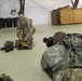 Soldier Prepares harness before boarding CH47 Chinook