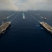 USS John C. Stennis (CVN 74) and USS Ronald Reagan (CVN 76) conduct dual aircraft carrier strike group operations