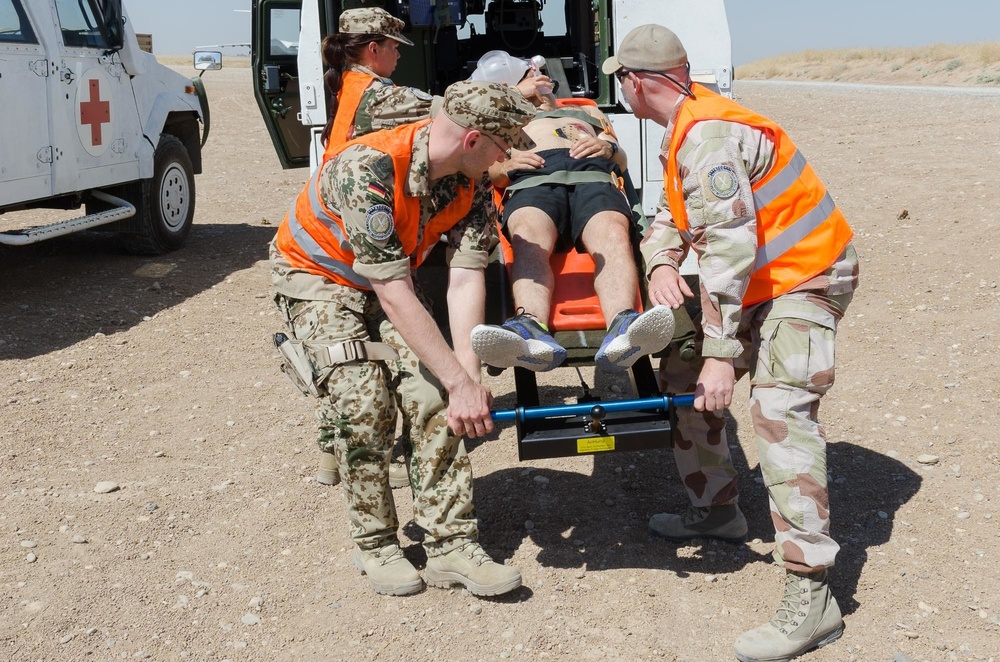 Service Members take part in CBRN and medical training