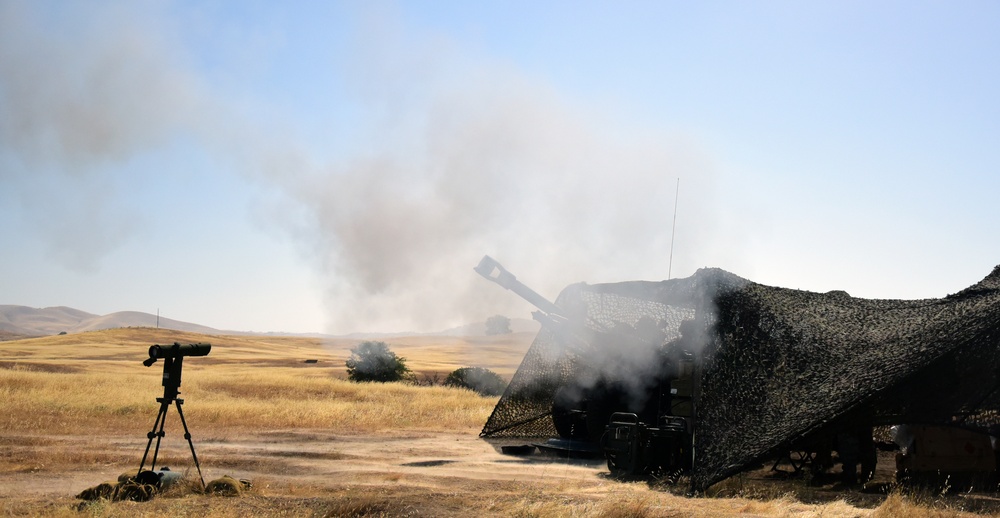 Hawaii Army National Guard Field Artillery Battalion conduct live fire operations