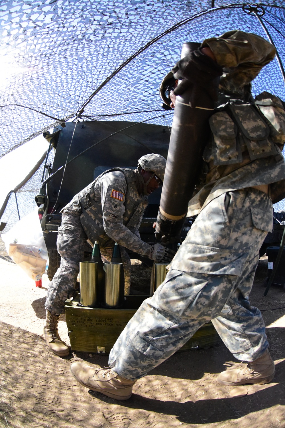 Hawaii Army National Guard Field Artillery Battalion conduct live fire operations