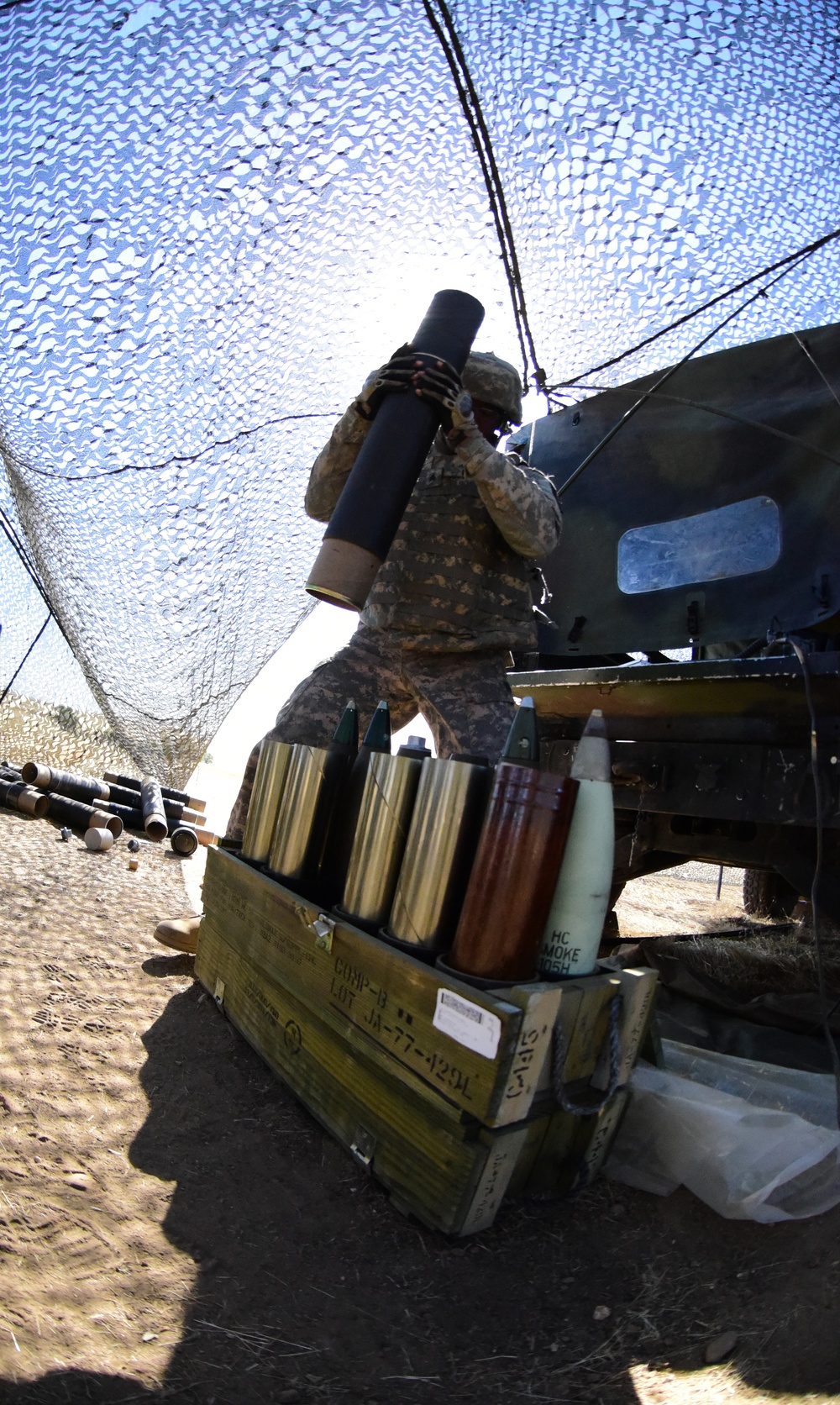 Hawaii Army National Guard Field Artillery Battalion conduct live fire operations