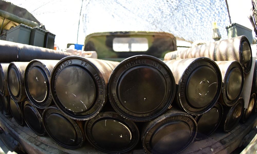 Hawaii Army National Guard Field Artillery Battalion conduct live fire operations