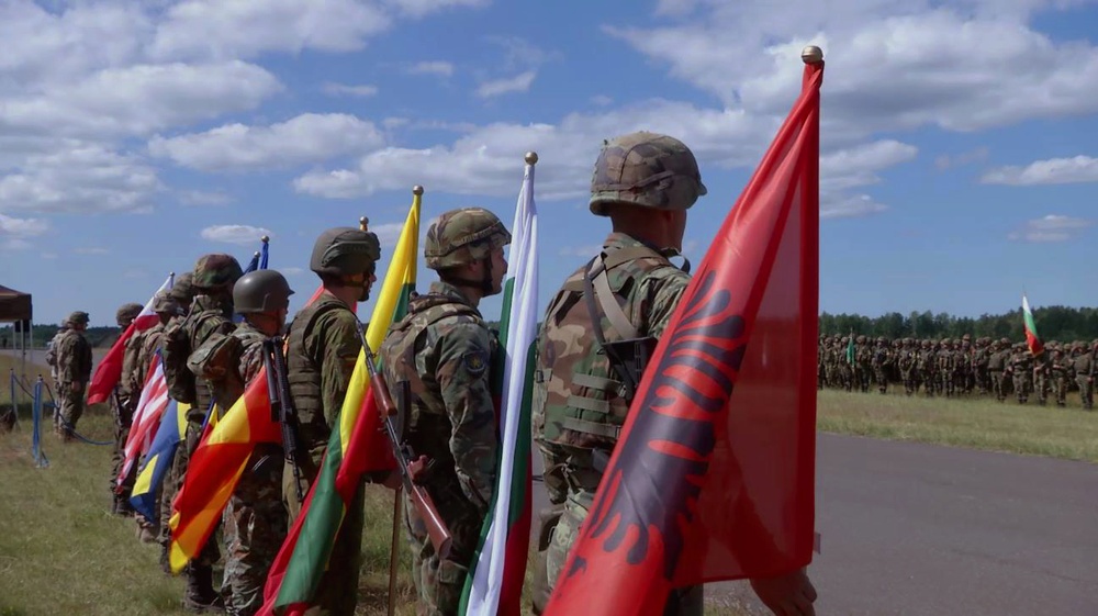 Color Guard Stands Tall During Anakonda 2016 Opening Ceremony