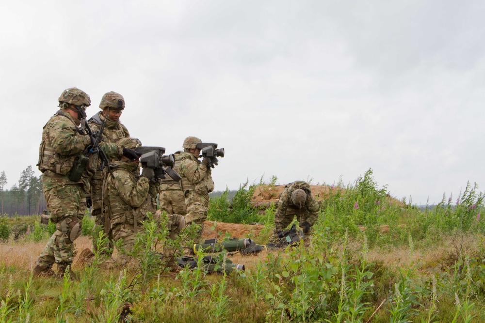 2nd Cavalry Regiment fire javelin at Saber Strike 16