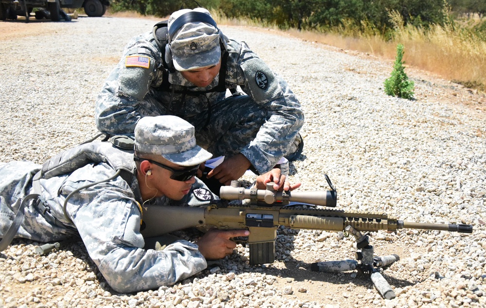 Guam Army National Guard snipers focus down range during XCTC 2016