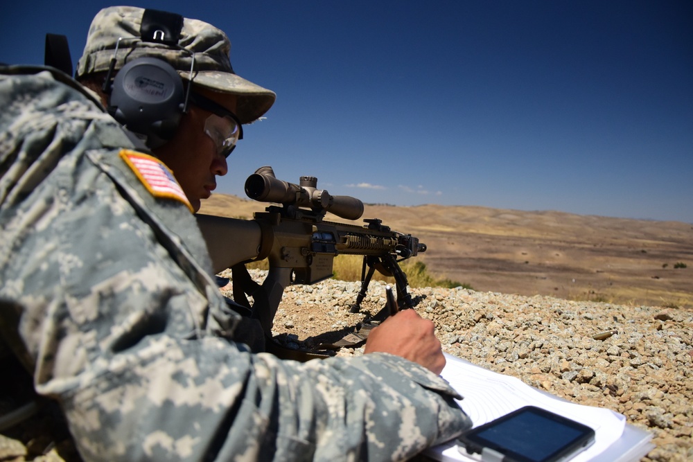 Guam Army National Guard snipers focus down range during XCTC 2016
