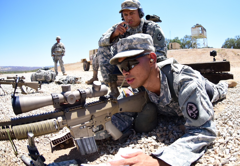 Guam Army National Guard snipers focus down range during XCTC 2016