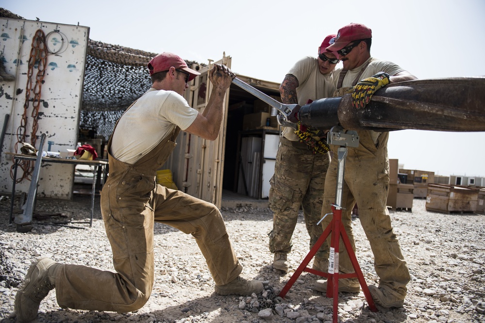 557th Expeditionary Red Horse Squadron Well Drillers