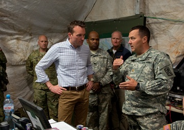 Sec. of Army visits 45th FAB in Poland