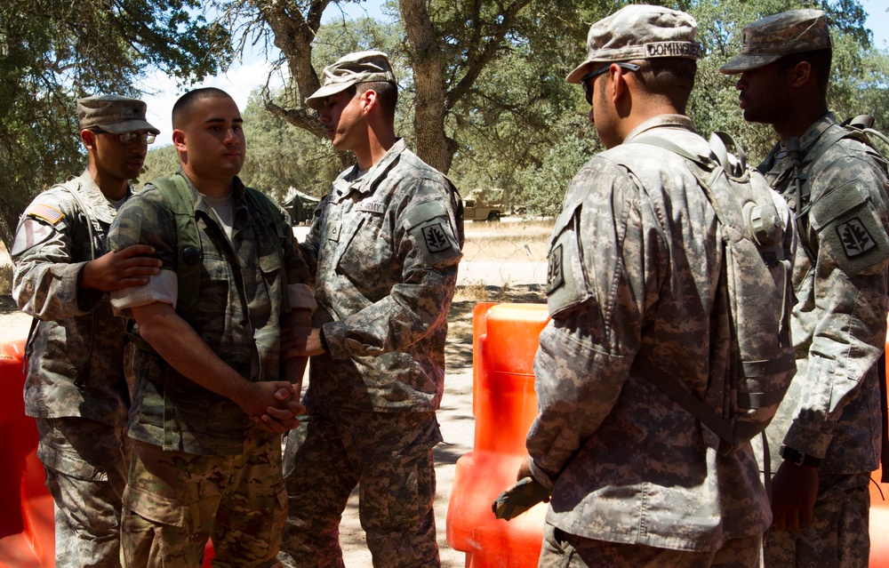 Military Police Army Reserve Soldiers train at Fort Hunter Liggett