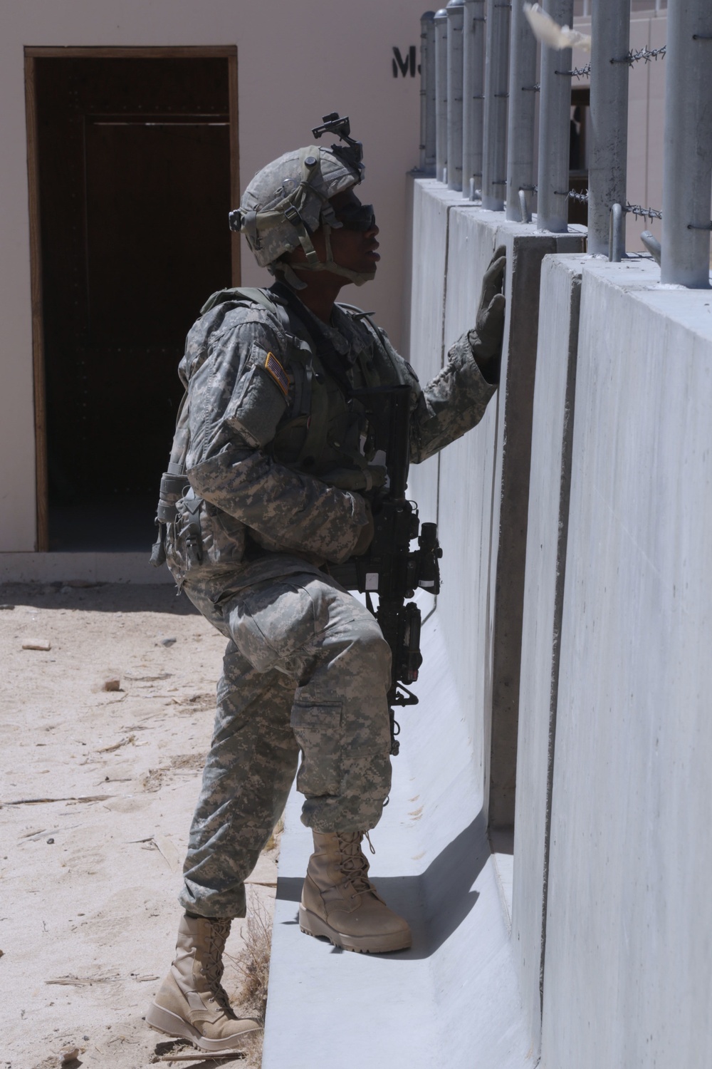 U.S. Army Soldier Peeks