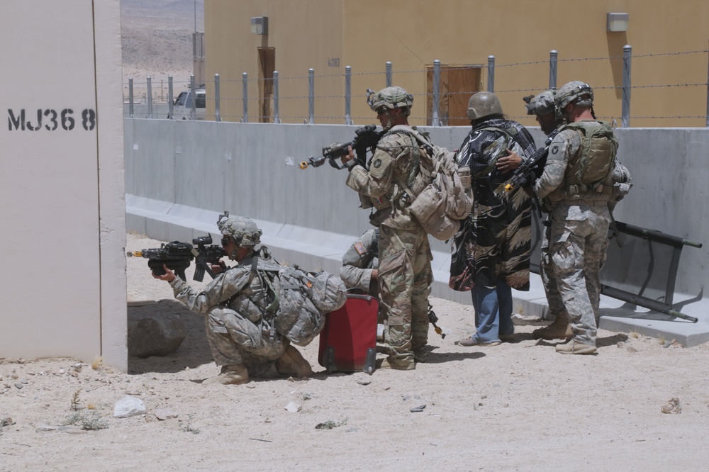 U.S. Army Soldiers Escort Civilian to Safety