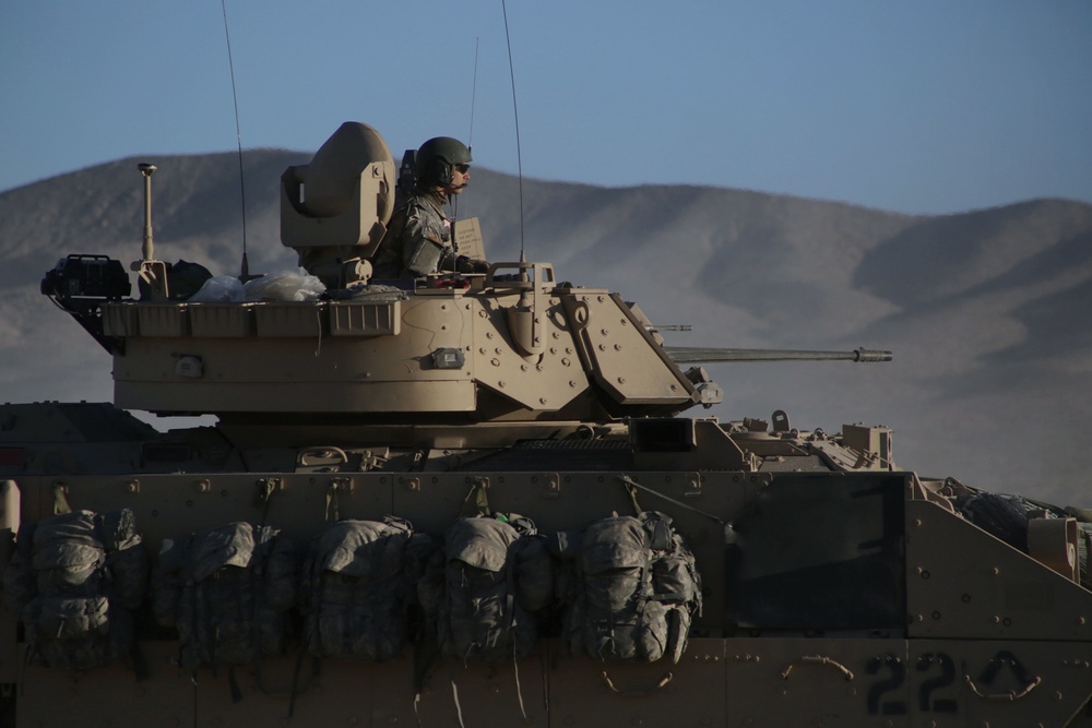 U.S. Army Soldier Commands Vehicle