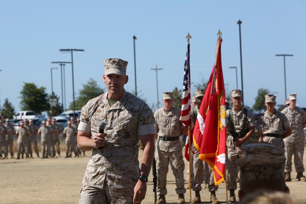 1st Marine Raider Support Battalion Change of Command