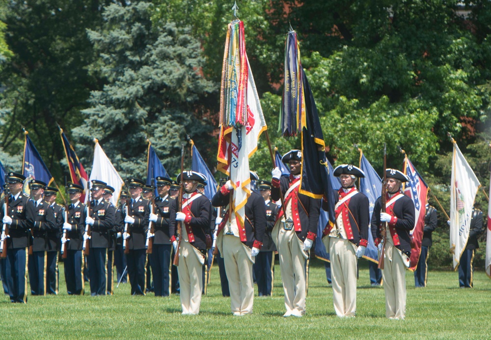 SD attends Sec Army Arrival Ceremony