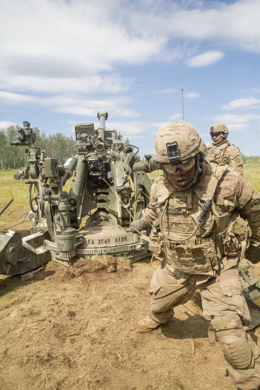 Archer Battery, Field Artillery Squadron, 2nd Cavalry Division Dignitaries Visit Saber Strike 16 CALFEX