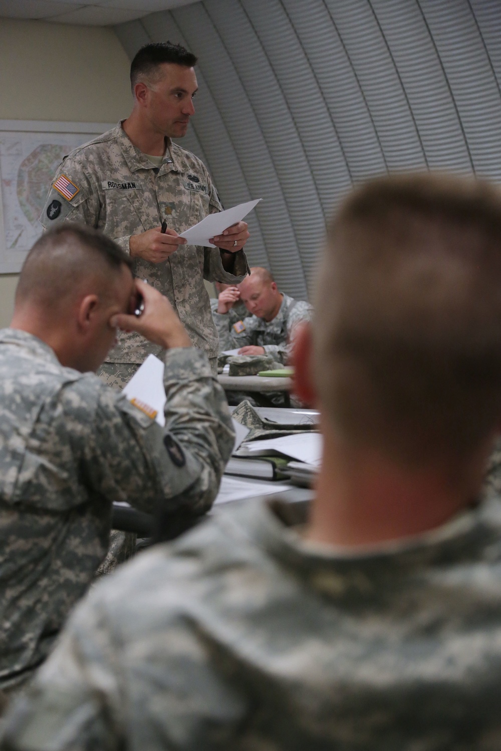 U.S. Army Soldier Briefs His Unit