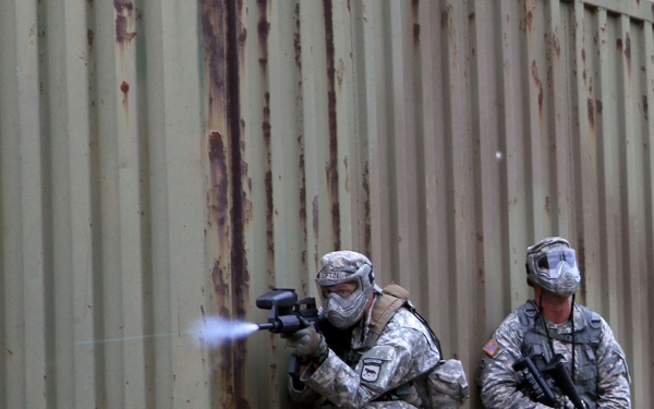 Danish Home Guard instructs urban patrol training