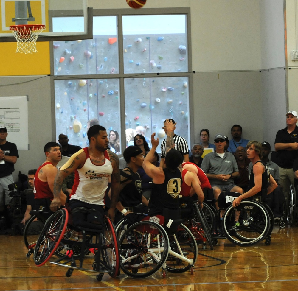 Army vs USMC wheelchair basket ball