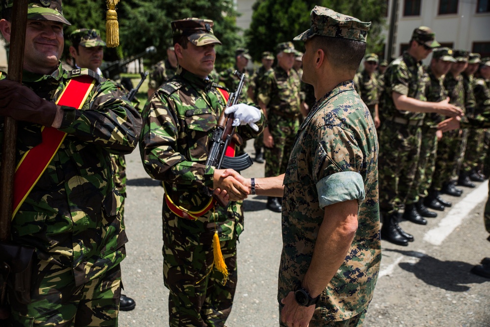BSRF: Ceremony honors Romanian, U.S. Marine partnership.