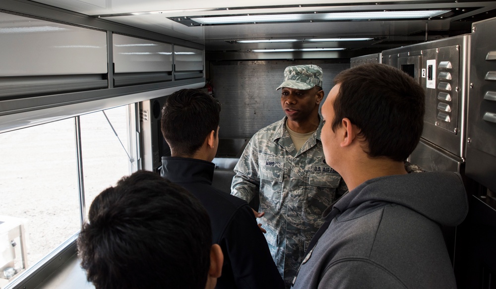 Students from Fort Smith public schools visit the 188th Wing