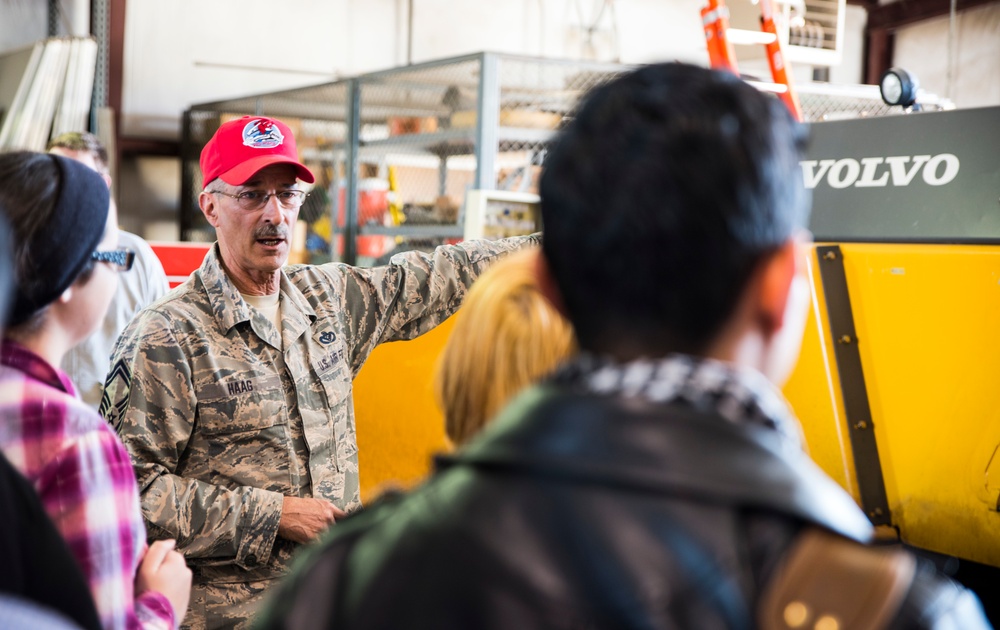 Students from Fort Smith public schools visit the 188th Wing