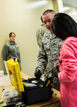 Students from Fort Smith public schools visit the 188th Wing