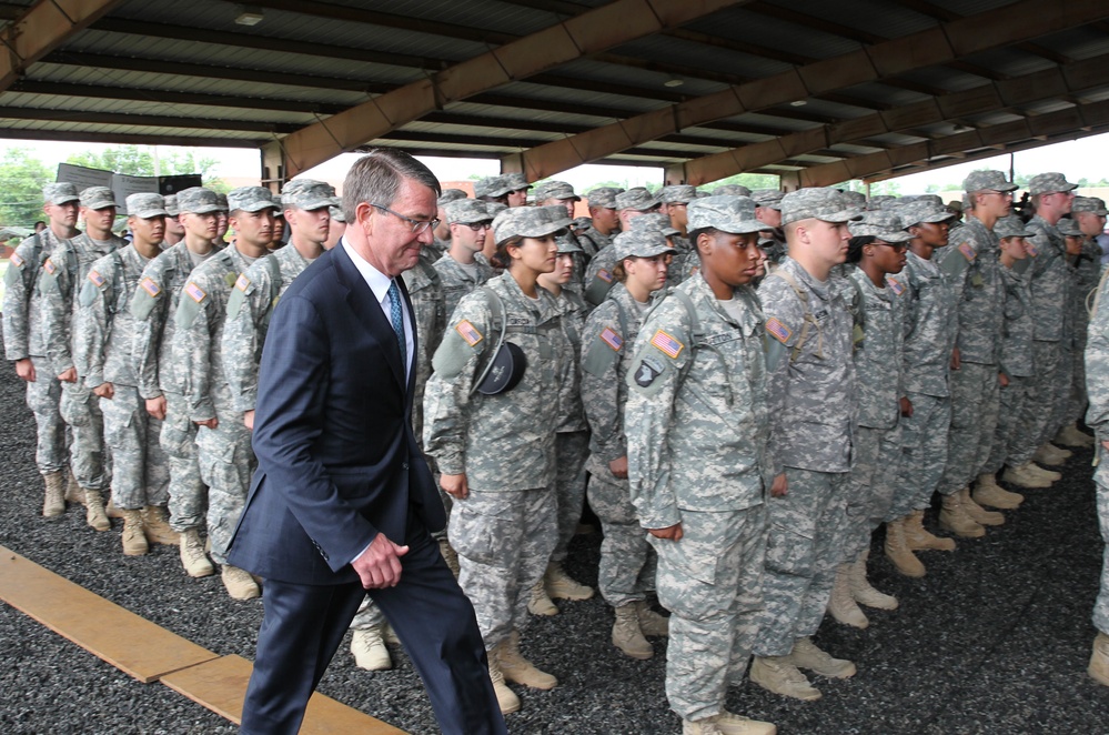 SECDEF Ash Carter observes, mentors future leaders at Cadet Summer Training