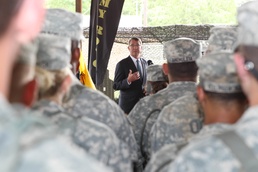SECDEF Ash Carter observes, mentors future leaders at Cadet Summer Training