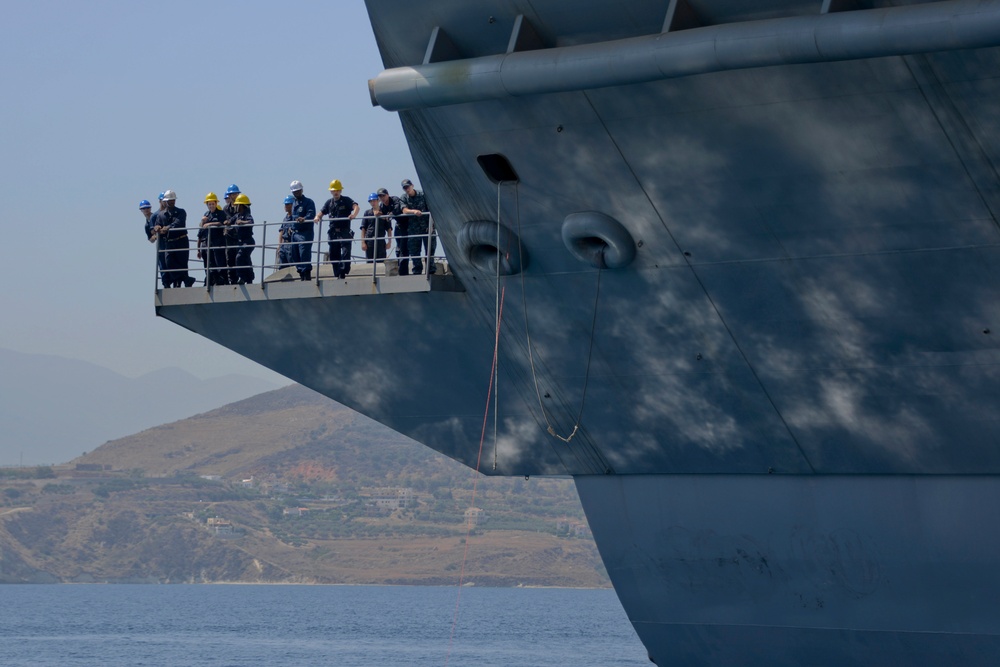 Aircraft carrier USS Harry S. Truman (CVN 75) arrives in Souda Bay, Greece