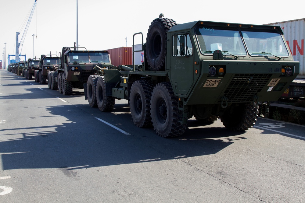 Equipment Arrives at the Port Of Constanta for Saber Guardian Exercise