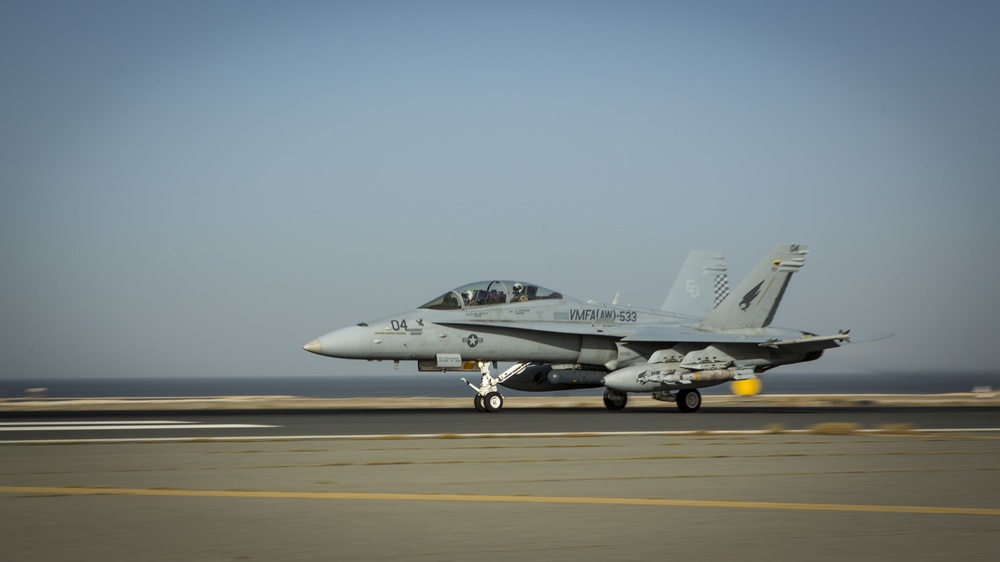 VMFA(AW)-533 Conducts flight operations