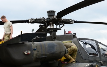 Charlie Company, 1st Battalion, 3rd Aviation Regiment (Attack Reconnaissance) Apache helicopter maintenances
