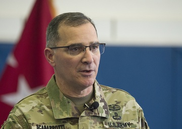 GENERAL SCAPAROTTI HOLDS FIRST ALL HANDS CALL AS COMMANDER U.S. EUROPEAN COMMAND