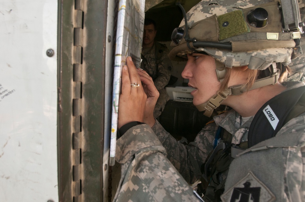 An Oklahoma first:  First qualified female combat arms officer conducts fire missions