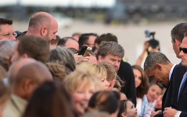 President Obama arrives at Peterson