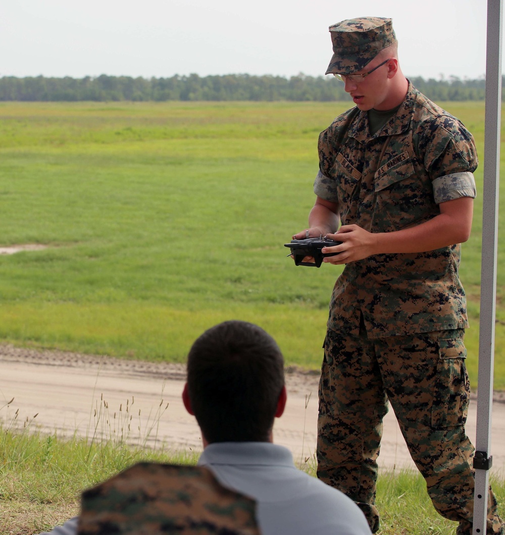 Marines with CLR 25 demonstrate drone capabilities