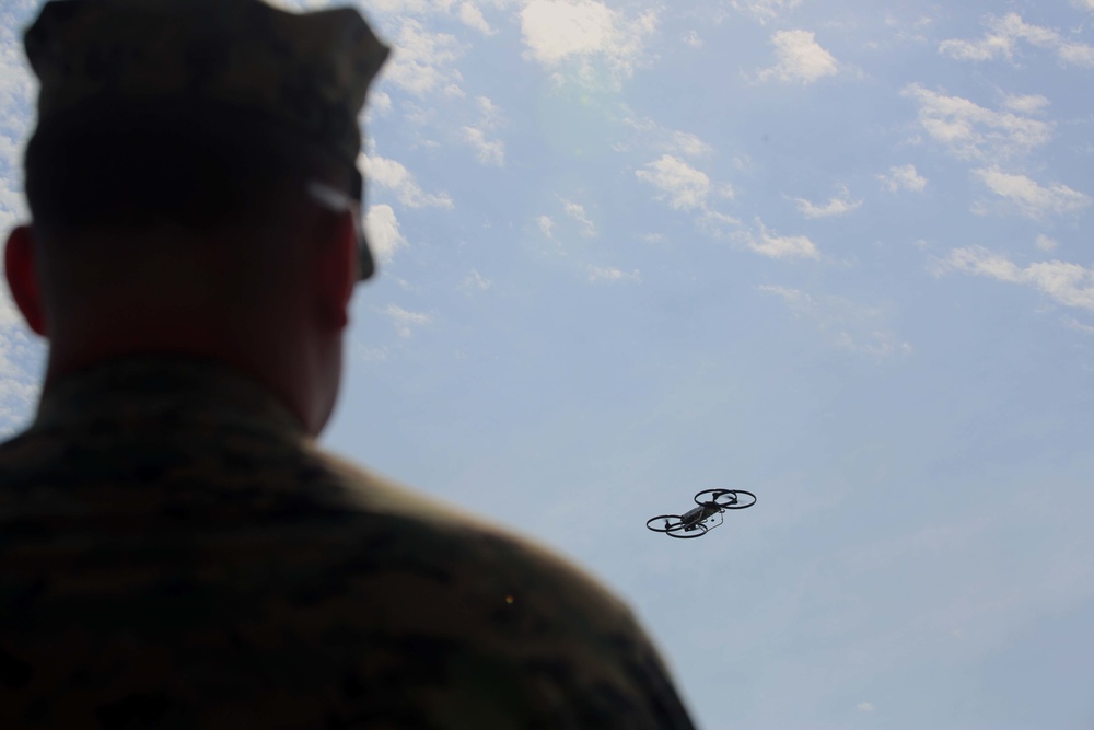 Marines with CLR 25 demonstrate drone capabilities