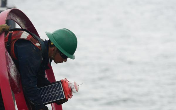 Coast Guard Cutter Fir buoy operations