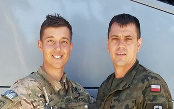 1BCT 82ND ABN DIV Paratrooper jumps into Poland