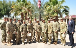40th CAB Soldiers in Kuwait extend at American Embassy