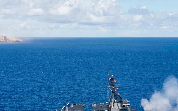 USS Spruance (DDG 111) Live Fire Exercise on FDM Targeting Island