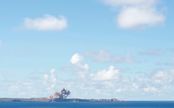 USS Spruance (DDG 111) Live Fire Exercise on FDM Targeting Island